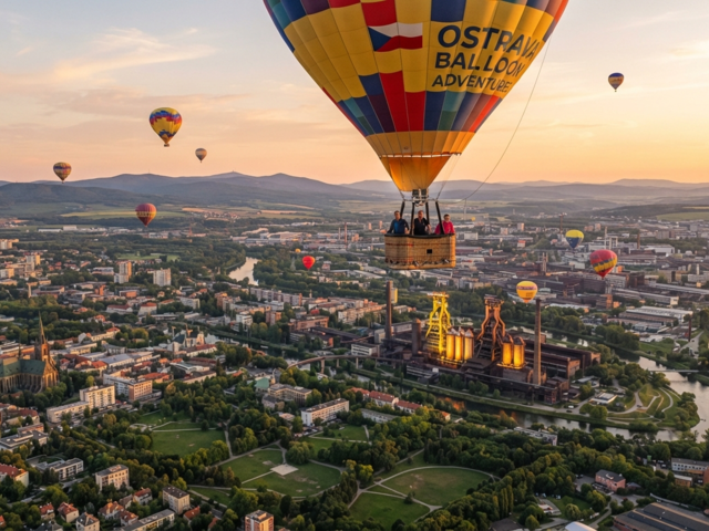 Let balonem nad Ostravou a okolím
